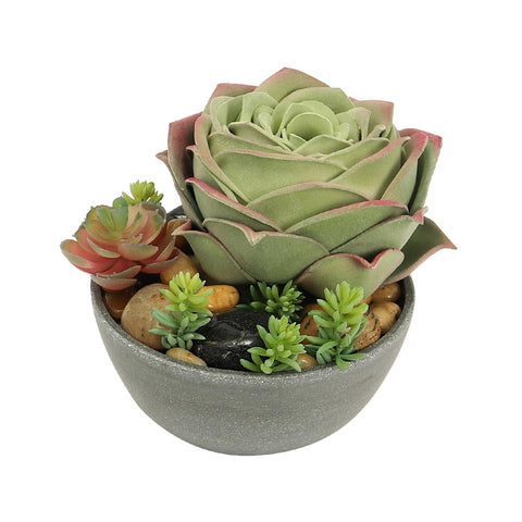 Faux succulent rose for office decoration