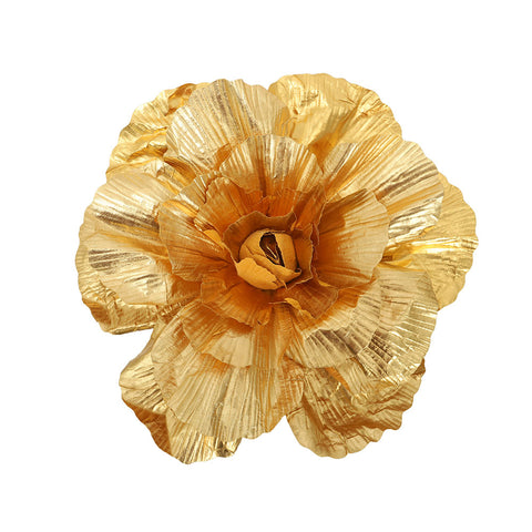 Decoration Peony Paper Flower Wall Gold-PE