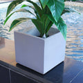 Square concrete plant pot