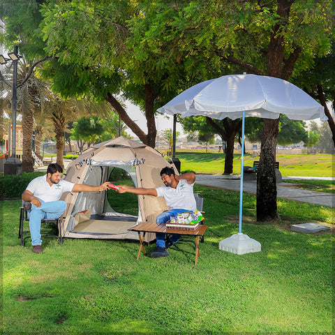 Outdoor Umbrella with Plastic Base