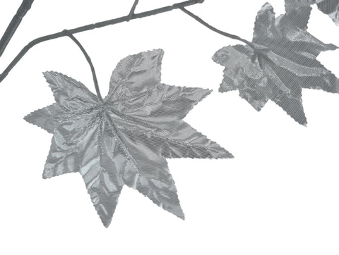 Faux silver silk Canada leaves