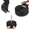 Versatile parasol base weight sandbag for outdoor umbrellas