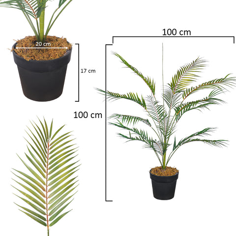 Artificial Parlour Palm Plant with Pot