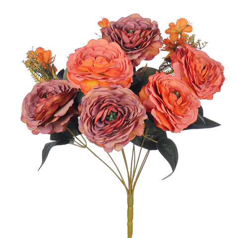 Artificial Silk Peony Flower Bouquet