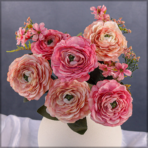 Artificial Silk Peony Flower Bouquet