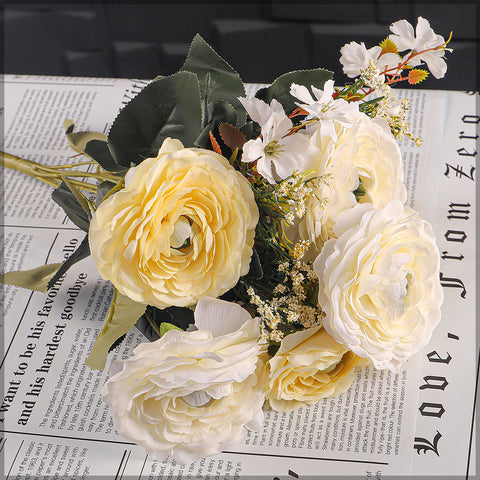 Artificial Silk Peony Flower Bouquet