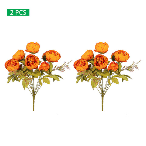 Set Artificial Silk Peony Bunch Flowers