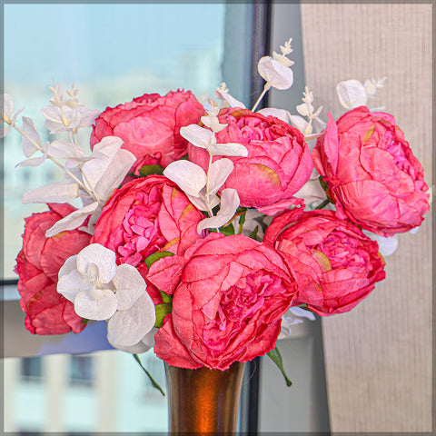 Artificial Silk Peony Flowers