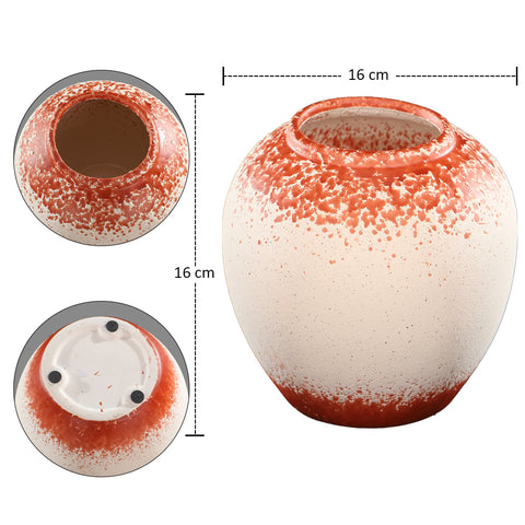 Modern Design Orange-White Ceramic Vases