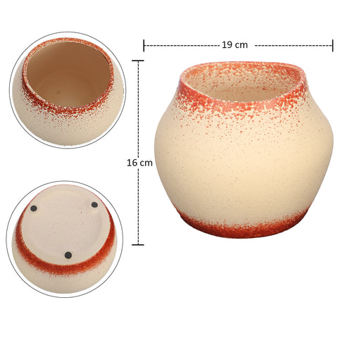 Modern Design Orange-White Ceramic Vases