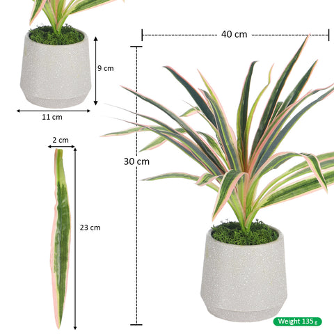 Potted Artificial Grass Leaves