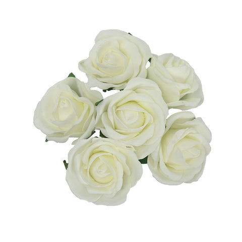 6 Heads Artificial Foam Rose Flower