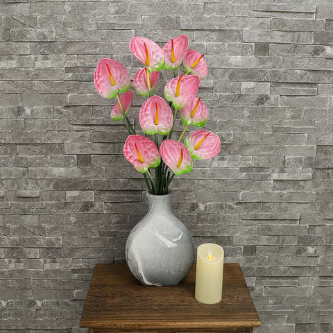 Artificial Single Anthurium Flower Pink