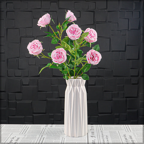 Artificial 4 heads Rose Flower Stem