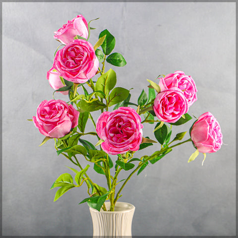 Artificial 4 heads Rose Flower Stem