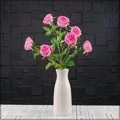 Artificial 4 heads Rose Flower Stem