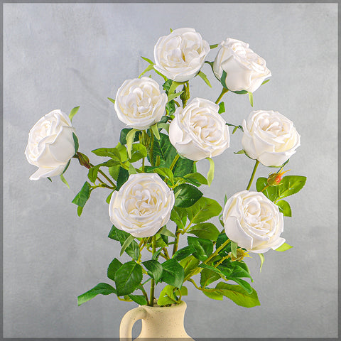 Artificial 4 heads Rose Flower Stem