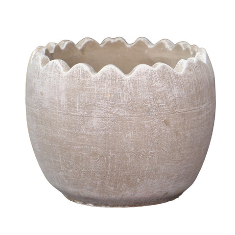 Round Cement Decorative Vase