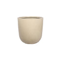 Round cream planter pot