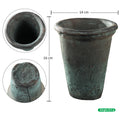 Green clay plant pot