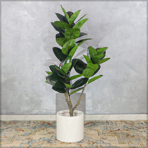 Artificial Rubber Plant 130cm Tall