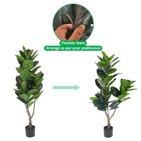 Artificial Rubber Plant 130cm Tall