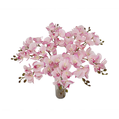 Artificial Real Touch Mini Orchids Flowers Pink