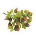 Lifelike croton plant bush for office decor