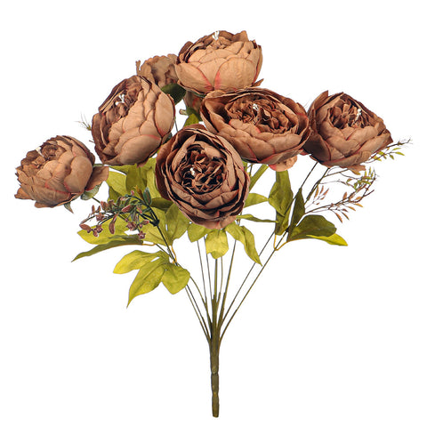 Set Artificial Silk Peony Bunch Flowers