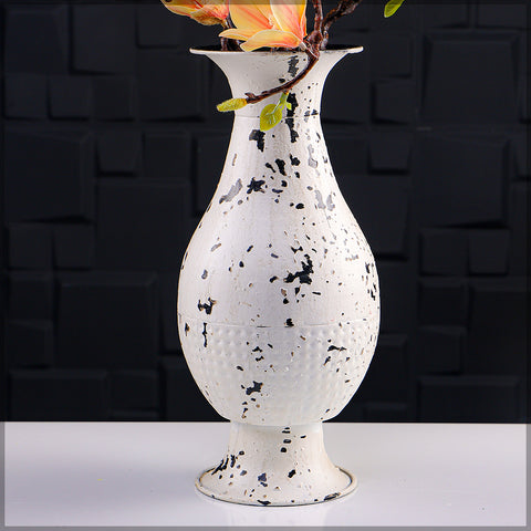 Tall metal vase for decor