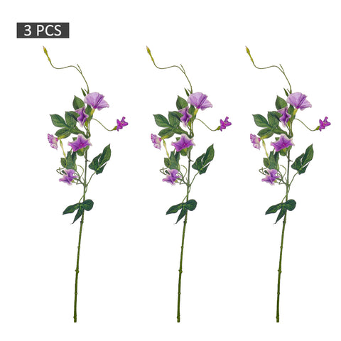 3pcs Single Stem Artificial Morning Glory Flower