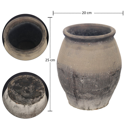 Small Round Decorative Design Clay Pot