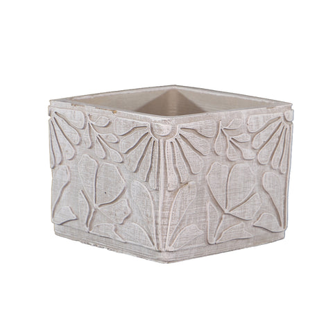 Square Cement Decorative Vase