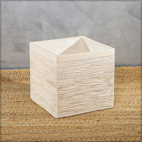 Elegant square cement planter for home décor