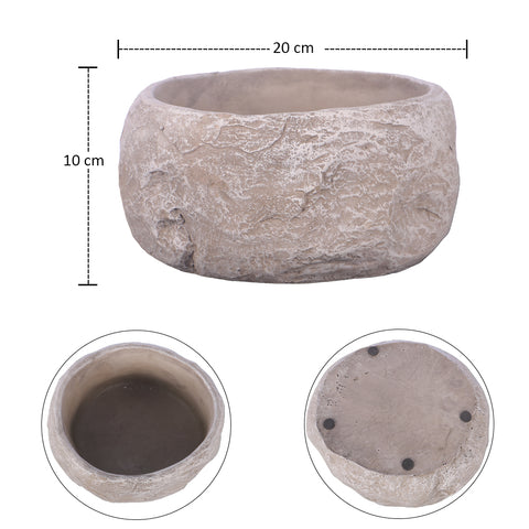 Stone Design Round Cement Vase