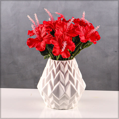 White textured vase for contemporary home decor