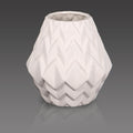 Minimalist white ceramic vase with modern design