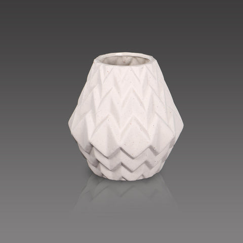 Stylish white ceramic vase for modern decor