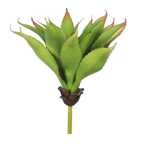 Realistic artificial aloe plant in modern pot