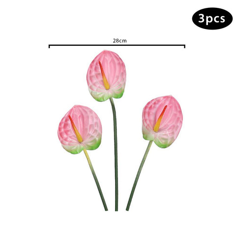 Artificial Single Anthurium Flower Pink