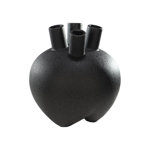 Black Round Bud Ceramic Decorative Vase