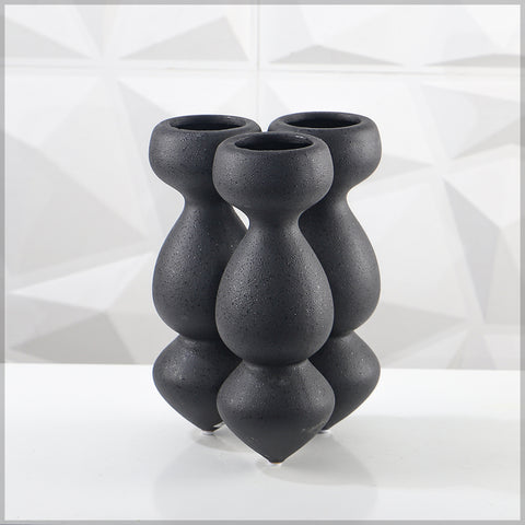 Black Organic Shaped Ceramic Vase