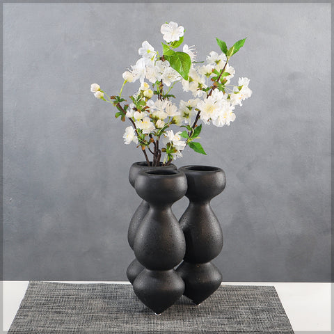 Black Organic Shaped Ceramic Vase