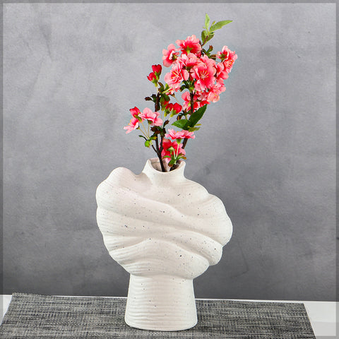 Elegant White Ceramic Vase