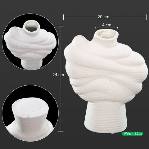 Elegant White Ceramic Vase