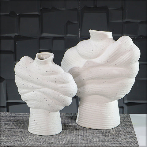 Elegant White Ceramic Vase