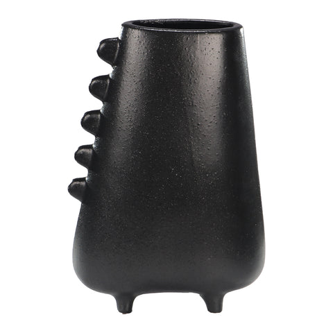 Black Textured Ceramic Vase