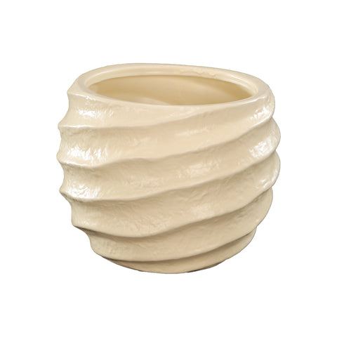 Wavy Design Ceramic Vase