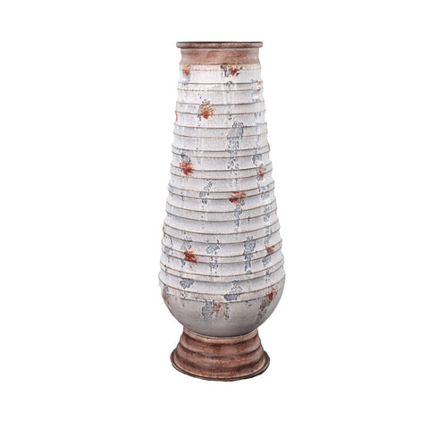 Traditional metal vase for vintage home decor