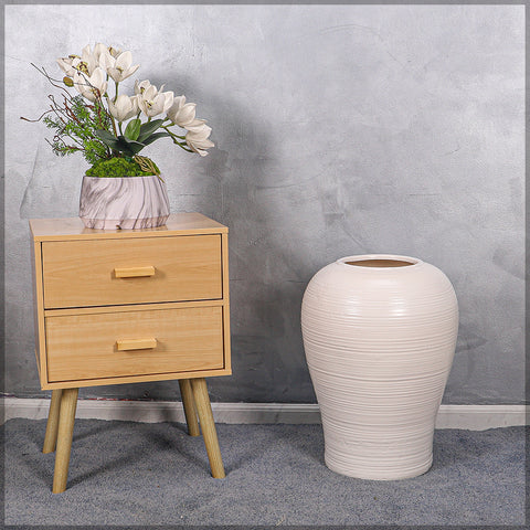 White modern vase for home decor